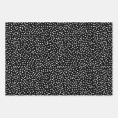 Modern Leuk Abstract Polka Dot Zwart-wit Inpakpapier Vel (Voorkant)