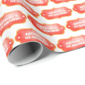 Modern Leuk Circus Carnaval Eerste Verjaardag Cadeaupapier (Rol Hoek)