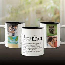 Modern Leuk Cool 4 Foto Beste Broer Definitie  Tweekleurige Koffiemok