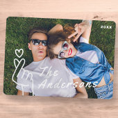Modern Leuk Hart Hand Sign Custom Foto Kerstmis Feestdagenkaart