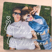 Modern Leuk Hart Hand Sign Custom Foto Kerstmis Feestdagenkaart