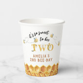 Modern Leuk Het is zo lief om 2e verjaardag te zij Papieren Bekers (Achterkant)