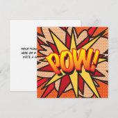 Modern Leuk Kleurrijk Stripboek POW Kaart (Voorkant / Achterkant)