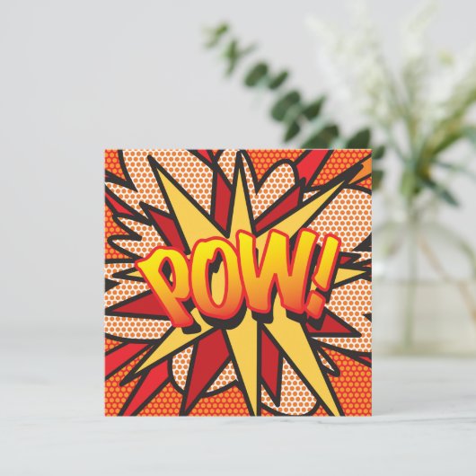 Modern Leuk Kleurrijk Stripboek POW Kaart (Staand voorkant)