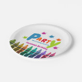 modern leuk Kunst verjaardagsfeestje kinderen Papieren Bordje (Gekanteld)