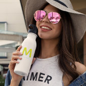 Modern Leuk Leuk Groovy Retro Monogram Waterfles