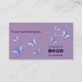 Modern leuk om je te ontmoeten Paarse Connect op s Visitekaartje (Voorkant)