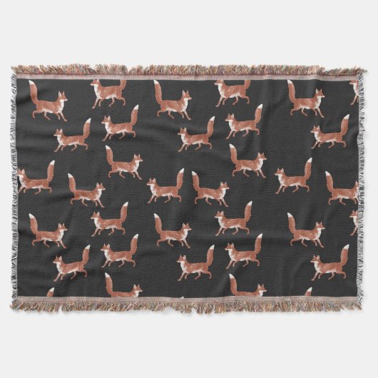 Modern  Leuk Rood Vos Patroon Deken (Voorkant)