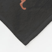 Modern  Leuk Rood Vos Patroon op Zwart Fleece Deken (Hoek)