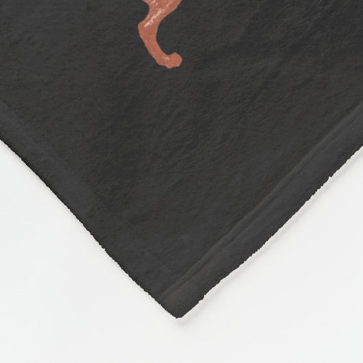 Modern  Leuk Rood Vos Patroon op Zwart Fleece Deken (Hoek)