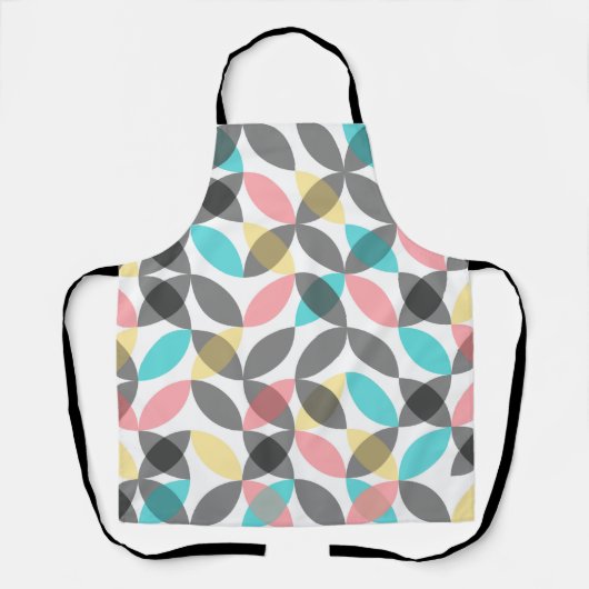 Modern, leuk, speels geometrisch patroon schort (Voorkant)