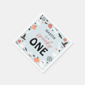 Modern Leuk Spooky Een Halloween Jongen 1e Verjaar Servet (Hoek)