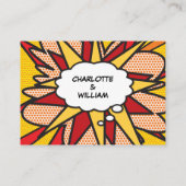 Modern leuk stripboek bruiloft dank u plaatskaartje (Achterkant)