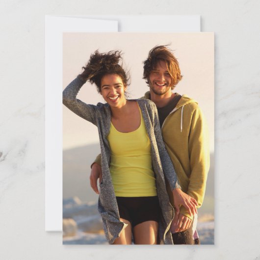 Modern Leuk Stripboek Pop Art Fotobruiloft Kaart (Achterkant)