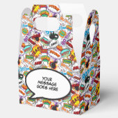 Modern leuk Trendy gepersonaliseerd stripboek Bedankdoosjes (Geopend)