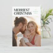 MODERN LEUK TYPE FOTOKAART FEESTDAGENKAART (Staand voorkant)