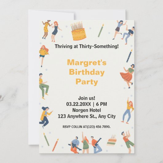 Modern leuk verjaardagsfeest (Voorkant)