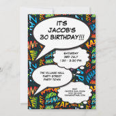 Modern leuk verjaardagsfeestje stripboek elke leef kaart (Voorkant)