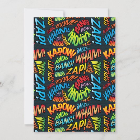 Modern leuk verjaardagsfeestje stripboek elke leef kaart (Achterkant)