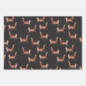 Modern  Leuk Vos Patroon Ivoor, Rood, Zwart Inpakpapier Vel (Voorkant)