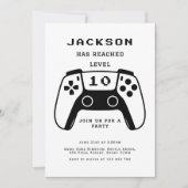 Modern Level Up Gamer Boys Verjaardagsfeest Kaart (Voorkant)