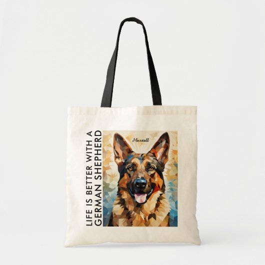 Modern leven is beter met Duitse herders Custom Tote Bag (Voorkant)