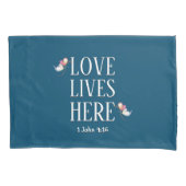 Modern | LEVENDE LEVEN HIER | BLAUW Kussensloop (Voorkant)