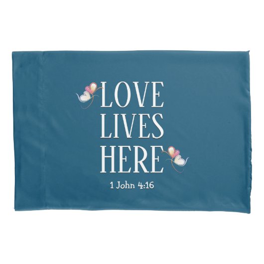 Modern | LEVENDE LEVEN HIER  | BLAUW Kussensloop (Voorkant)