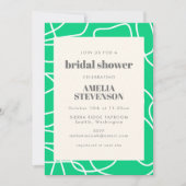 Modern levendig Abstract groen uniek Vrijgezellenf Kaart (Voorkant)