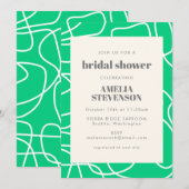 Modern levendig Abstract groen uniek Vrijgezellenf Kaart (Voorkant / Achterkant)