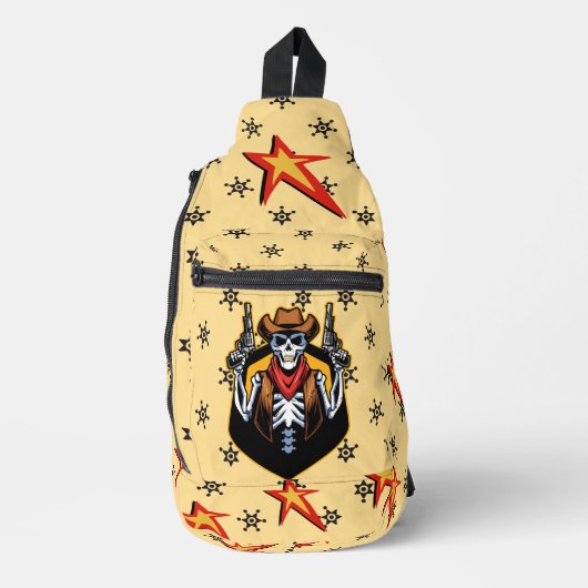 Modern levendig land Western USA Cowboy Sling Bag (Voorkant)