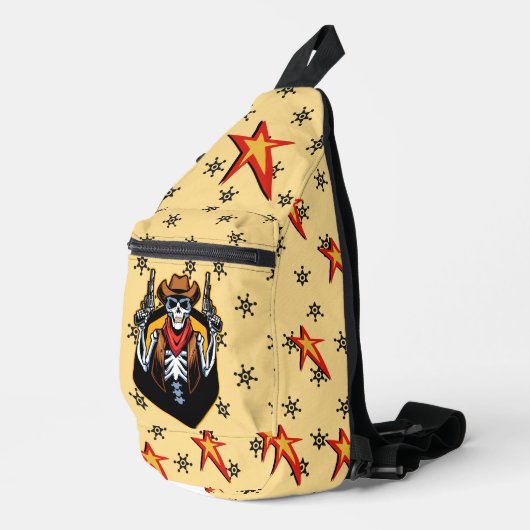 Modern levendig land Western USA Cowboy Sling Bag (Rechterhoek)