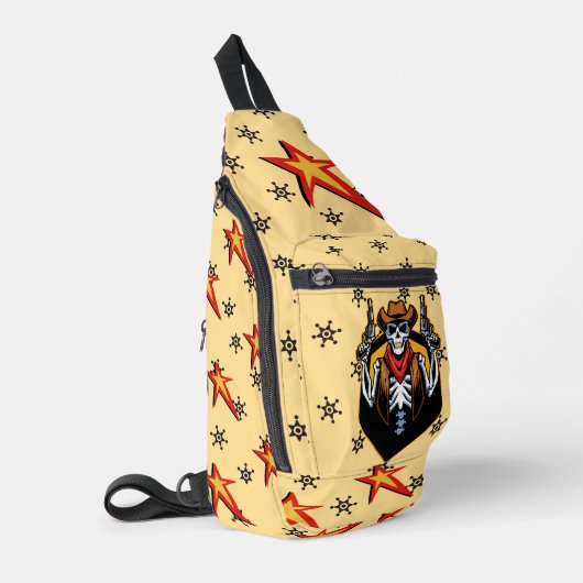 Modern levendig land Western USA Cowboy Sling Bag (Linkerhoek)