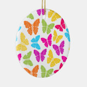 Modern Levendig Regenboog Vlinder Cute Patroon  Keramisch Ornament (Rechts)