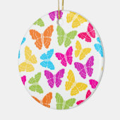Modern Levendig Regenboog Vlinder Cute Patroon  Keramisch Ornament (Links)