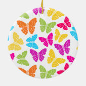 Modern Levendig Regenboog Vlinder Cute Patroon  Keramisch Ornament (Achterkant)