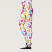 Modern Levendig Regenboog Vlinder Cute Patroon  Leggings (Links)