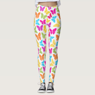 Modern Levendig Regenboog Vlinder Schattige Patroo Leggings