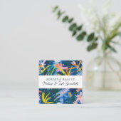 Modern Levendige Abstracte Floral Beauty Specialis Vierkante Visitekaartje (Staand voorkant)