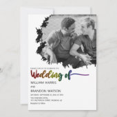 Modern LGBT Photo Weddenschap Kaart (Voorkant)