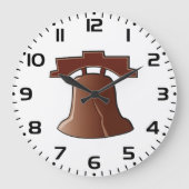 Modern Liberty Bell Patriottisch Philadelphia Icon Grote Klok (Voorkant)