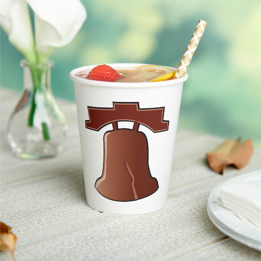 Modern Liberty Bell Patriottisch Philadelphia Icon Papieren Bekers