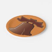 Modern Liberty Bell Patriottisch Philadelphia Icon Papieren Bordje (Gekanteld)