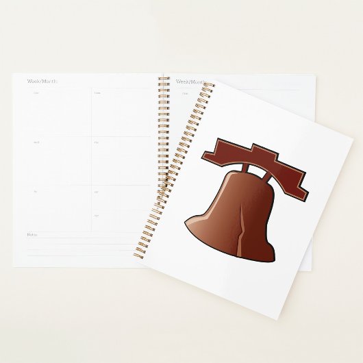 Modern Liberty Bell Patriottisch Philadelphia Icon Planner