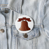 Modern Liberty Bell Patriottisch Philadelphia Icon Ronde Button 7,6 Cm