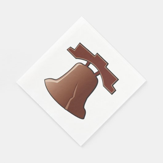 Modern Liberty Bell Patriottisch Philadelphia Icon Servet (Hoek)