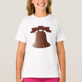 Modern Liberty Bell Patriottisch Philadelphia Icon T-shirt (Voorkant)
