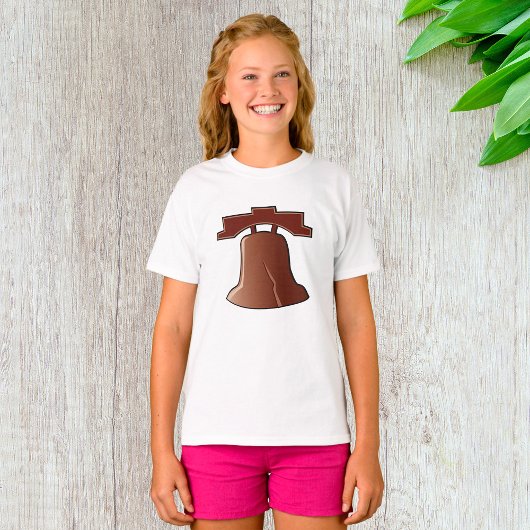 Modern Liberty Bell Patriottisch Philadelphia Icon T-shirt