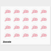 Modern Libra Zodiac Pink Cowgirl Pet Ronde Sticker (Vel)