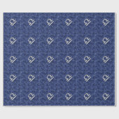 Modern Libra Zodiac Sign on blue digital camo Cadeaupapier (Vlak)